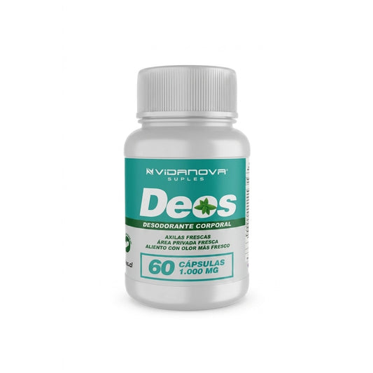 DEOS · Cápsulas Desodorantes Naturales · Desodorante Corporal Interno | VidaNova