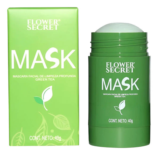 Mascarilla de Té Verde en Barra · Limpieza Profunda | Flower Secret