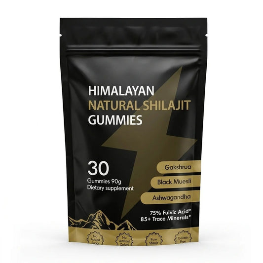 Shilajit Himalaya en Gomitas · Energía, Fuerza y Vitalidad Masculina · 11 Extractos + Ashwagandha | Top Tech