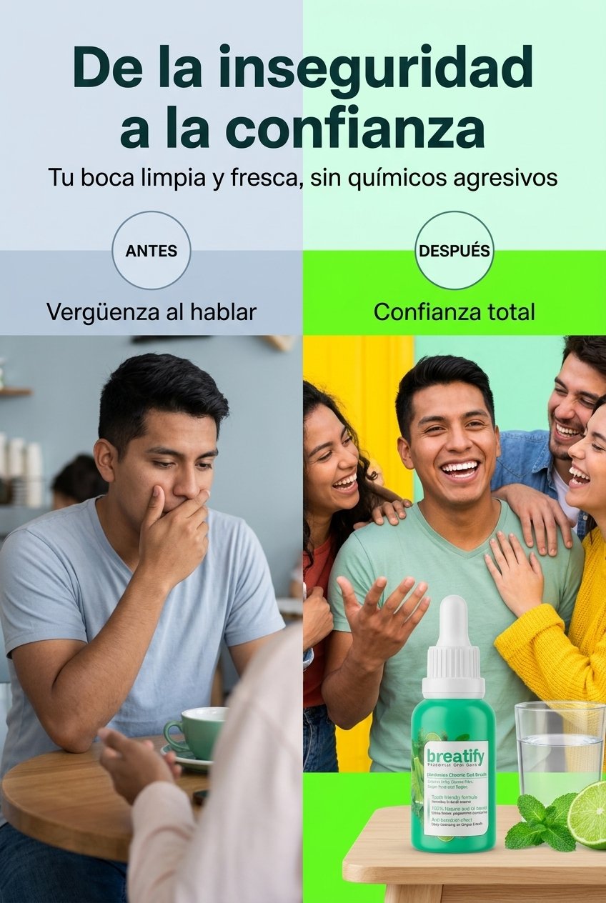 Antes y despues del mal aliento