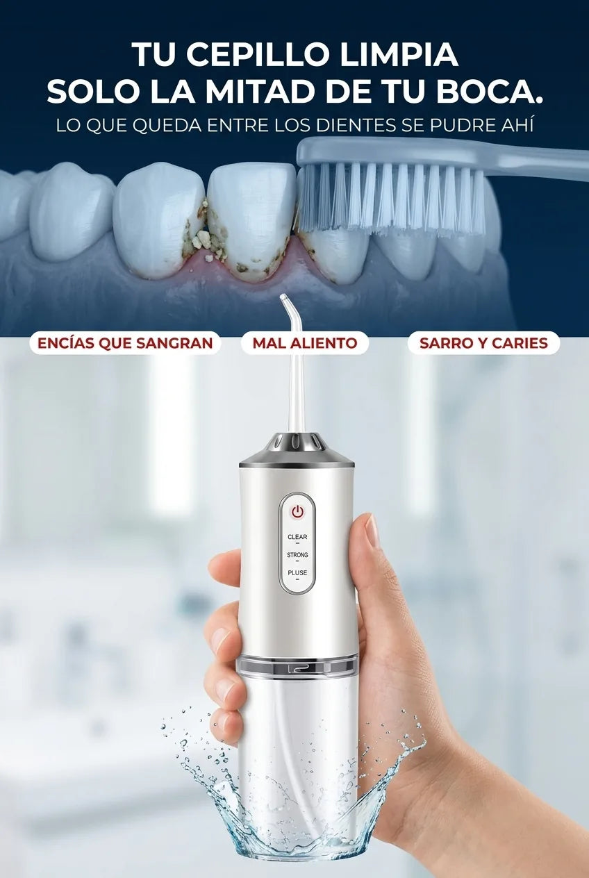 Tu cepillo limpia solo la mitad de tu boca