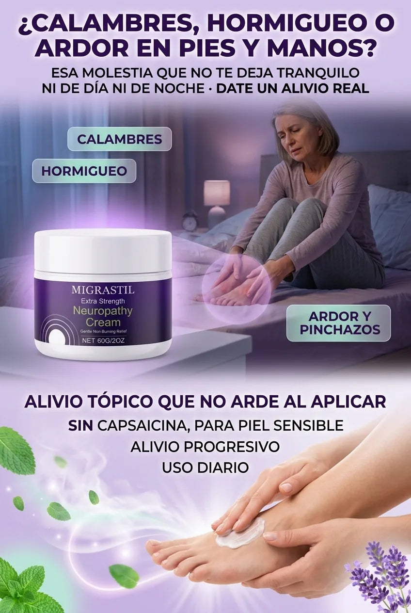 Calambres hormigueo o ardor en pies y manos