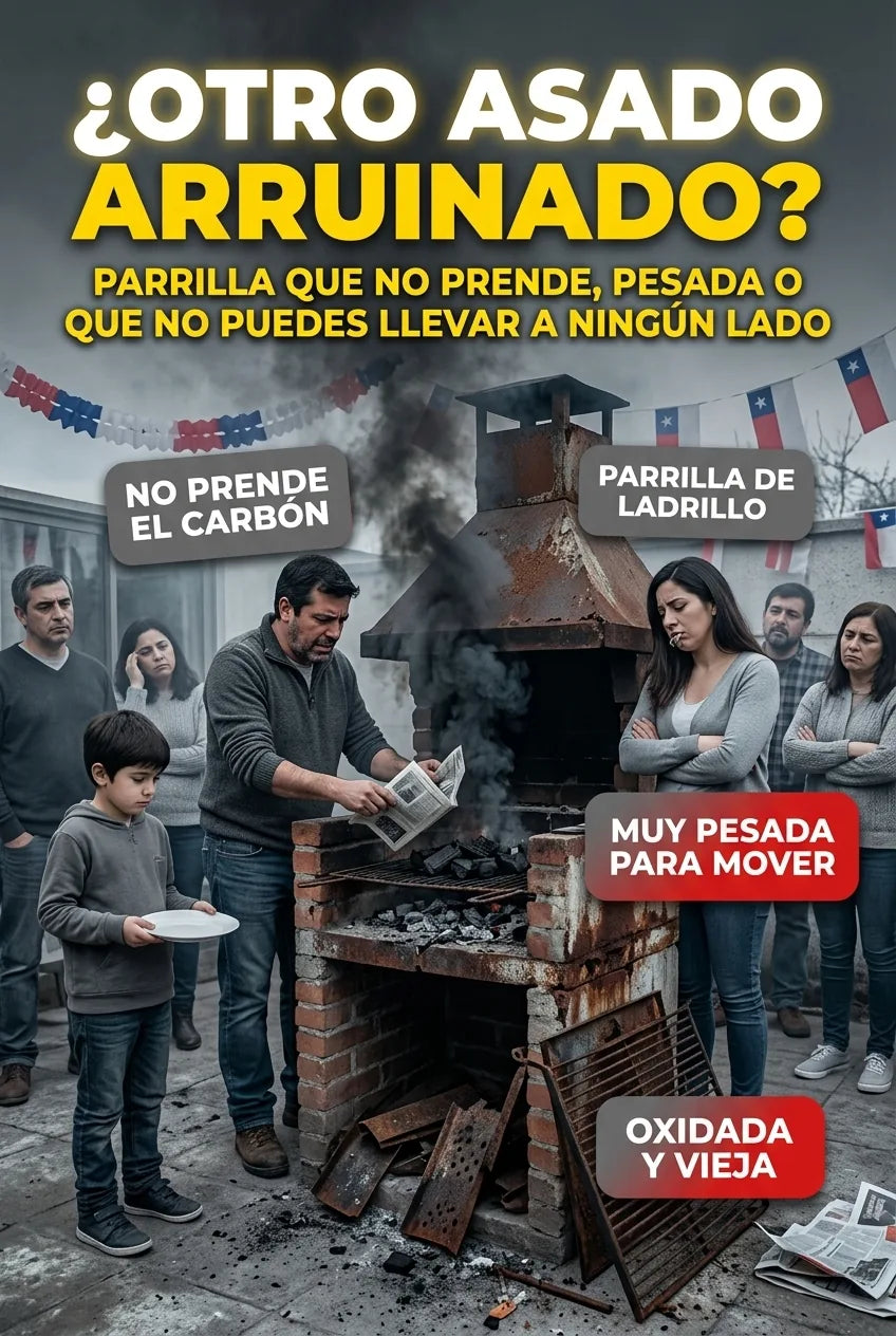 Otro asado arruinado por la parrilla