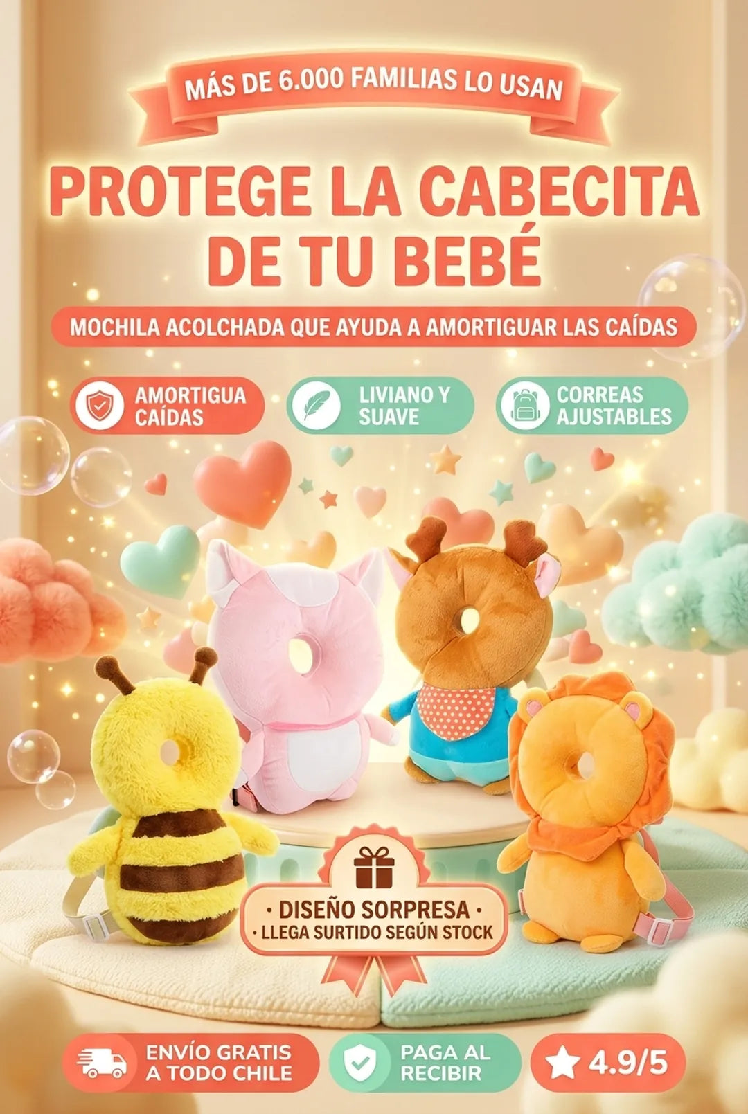 Protege la cabecita de tu bebe