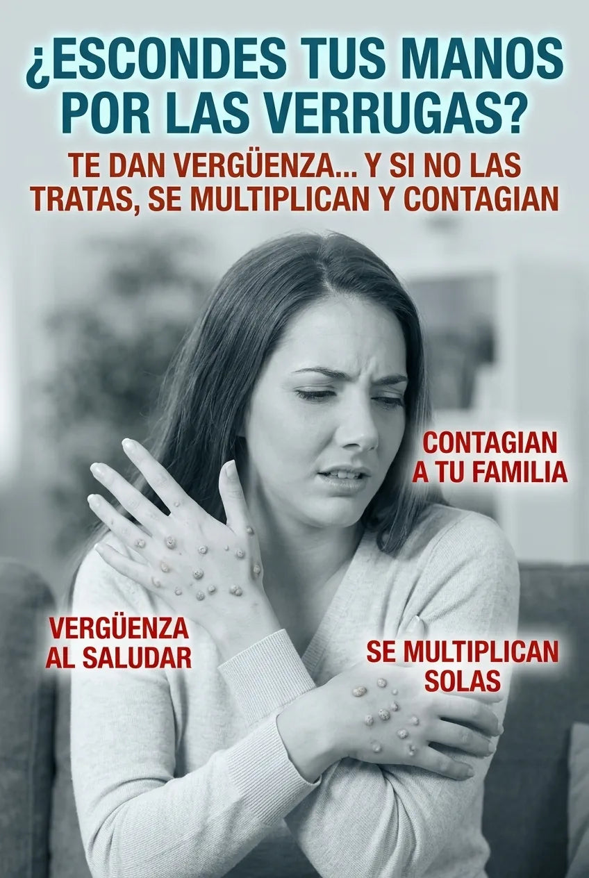 Escondes tus manos por las verrugas